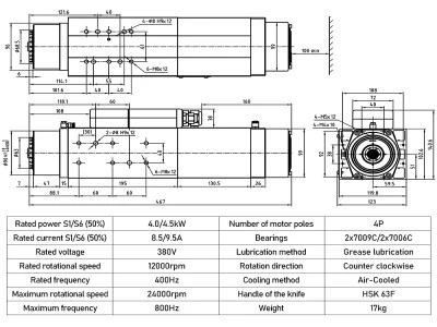 45KW HSK63F Specification 45KW HSK63F Specification